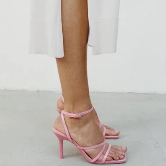Zara pink strapy heel - Picture 2 of 4